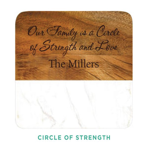 Personalized Faux Marble Coasters (4-pack)