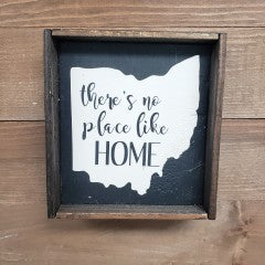 6X6 There's No Place Like Ohio Framed Sign - Simply Susan’s