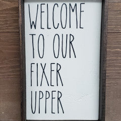 6x9 Fixer Upper Cream Sign Handmade Framed - Simply Susan’s